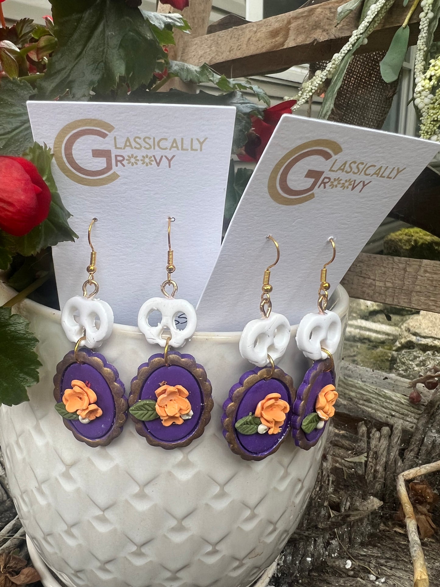 *Glow in the Dark* Halloween Frame Earrings