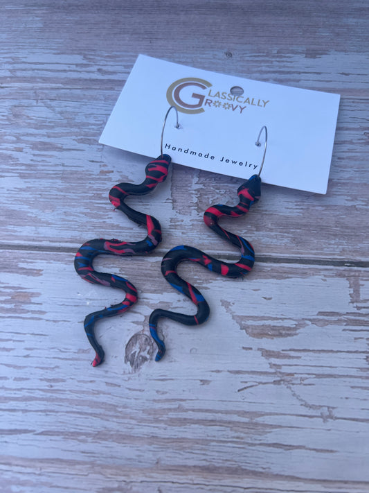 Bi Flag Snake Hoops