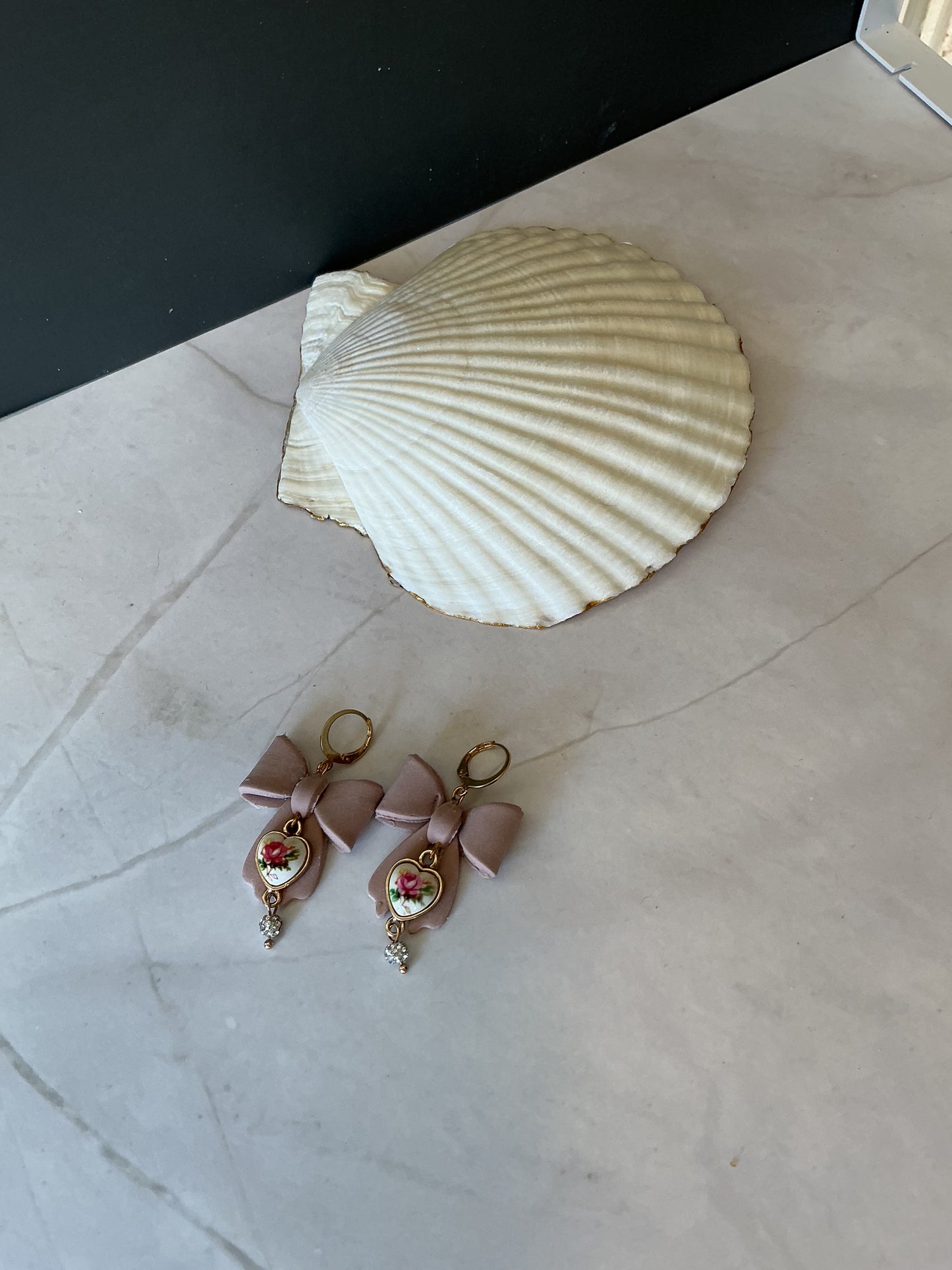 Dusty PINK “Antique “ Earrings