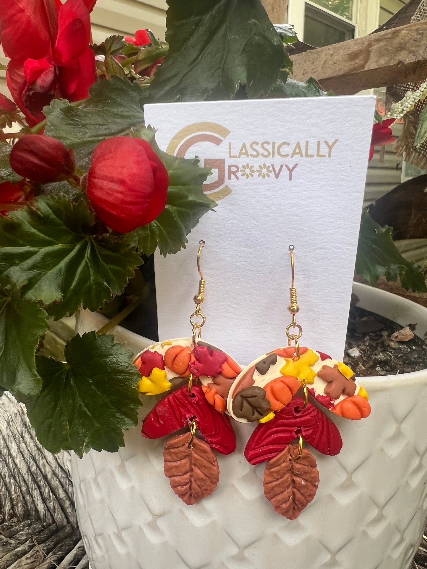 Fall Tear Drop Earrings