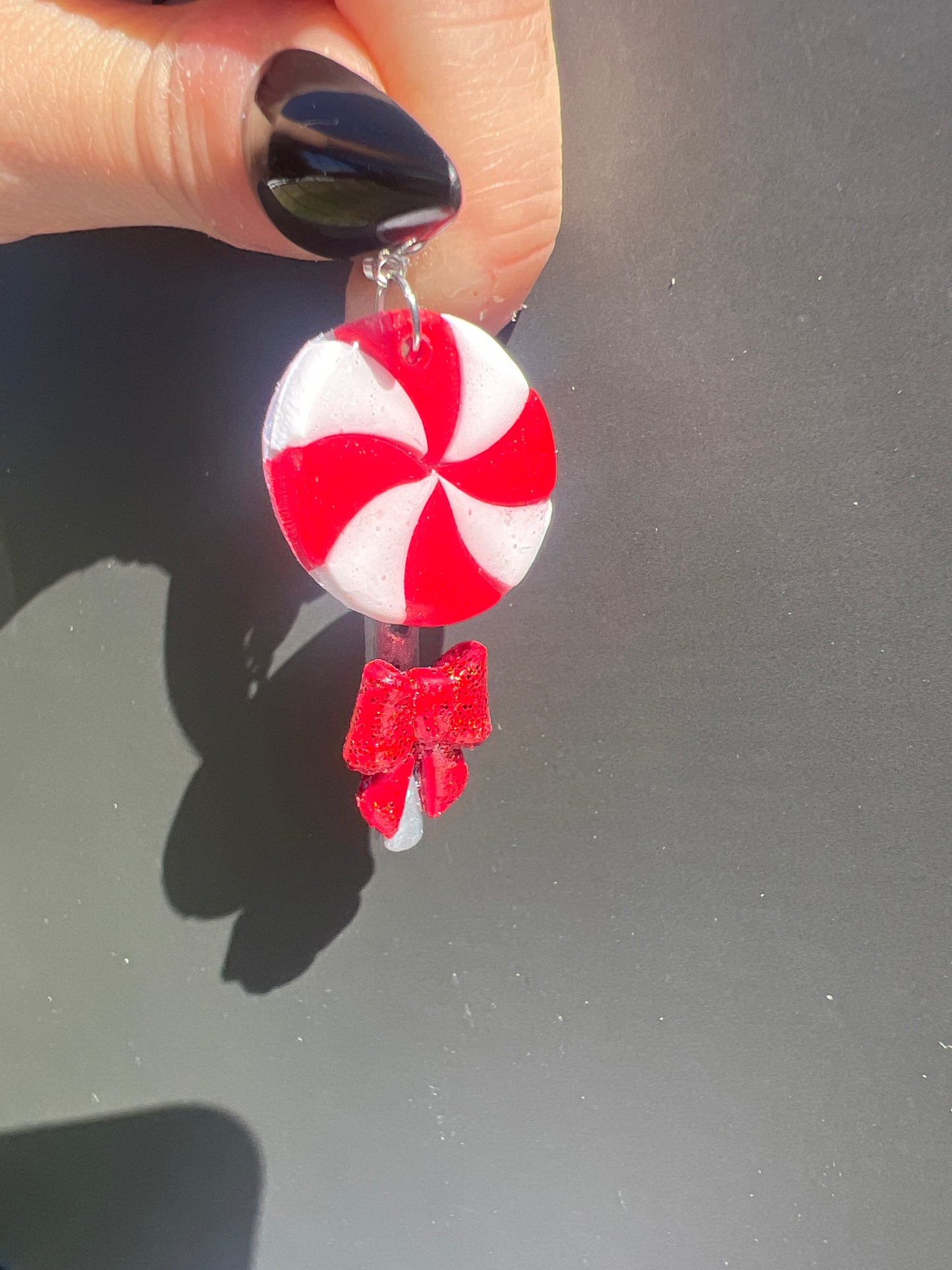 Peppermint candy earrings