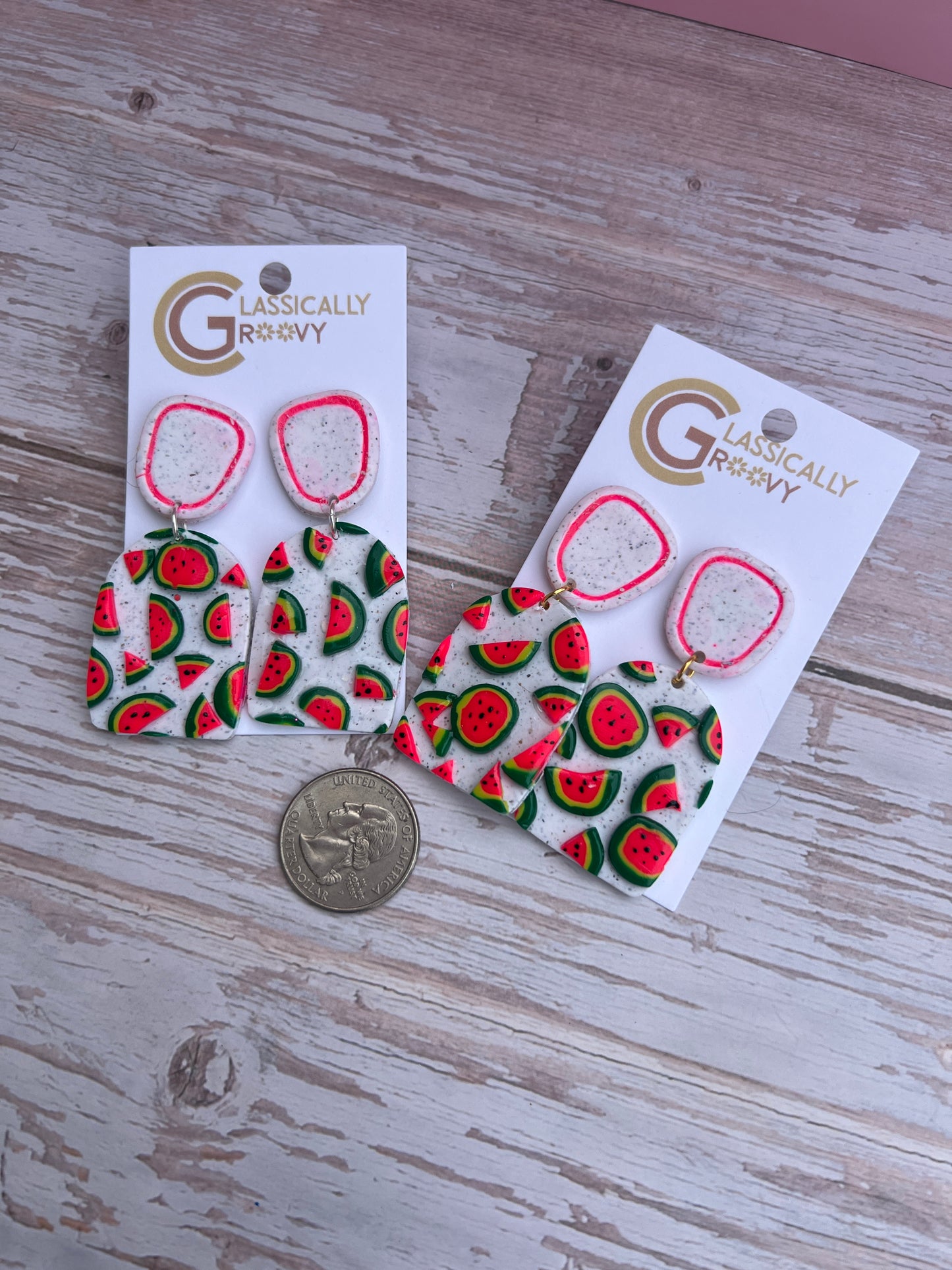 Watermelon Slice Earrings