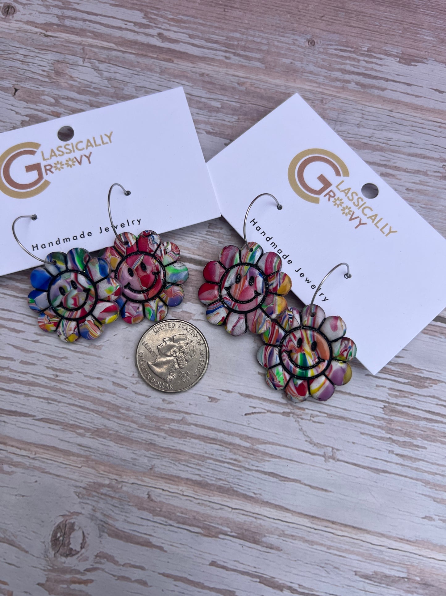 Groovy Flower Hoops