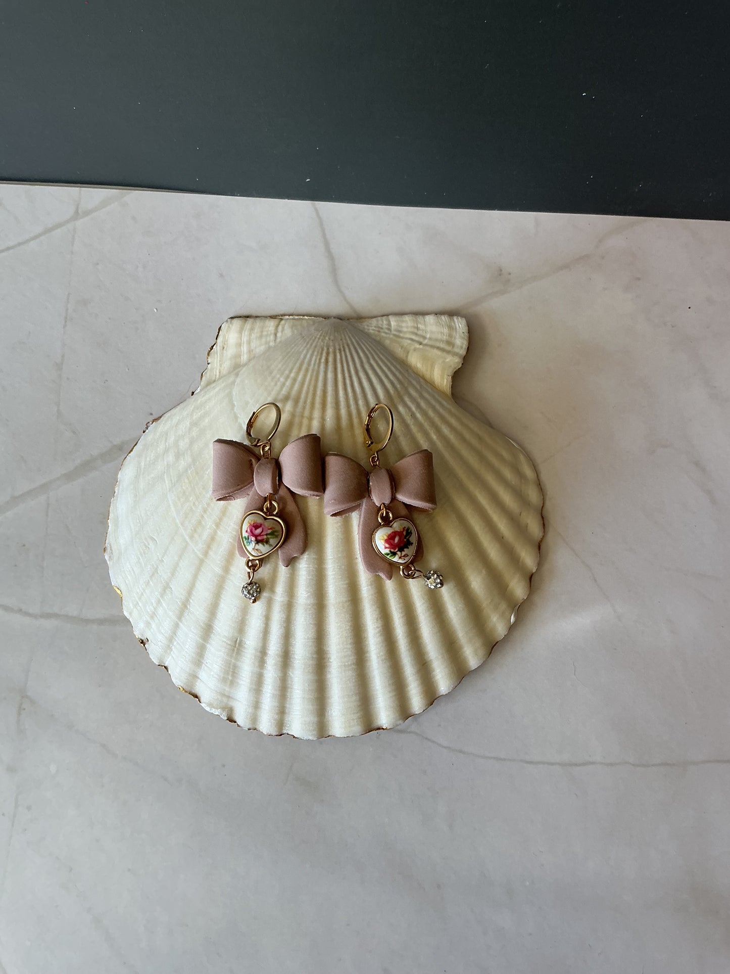 Dusty PINK “Antique “ Earrings