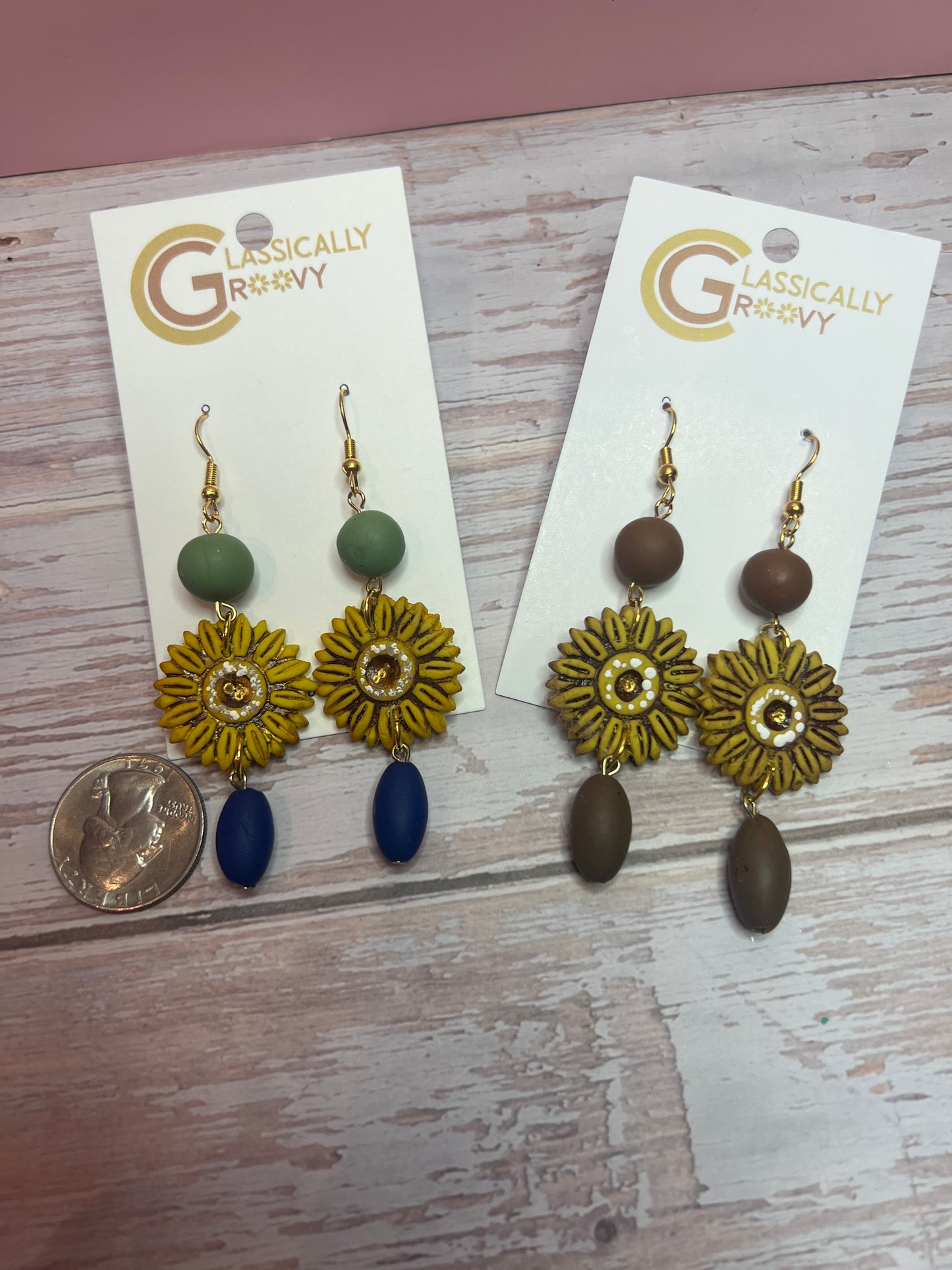 Rustic Sunflower Earrings