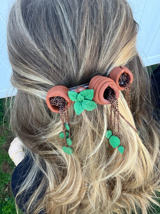 Planted Pots Hair Clip