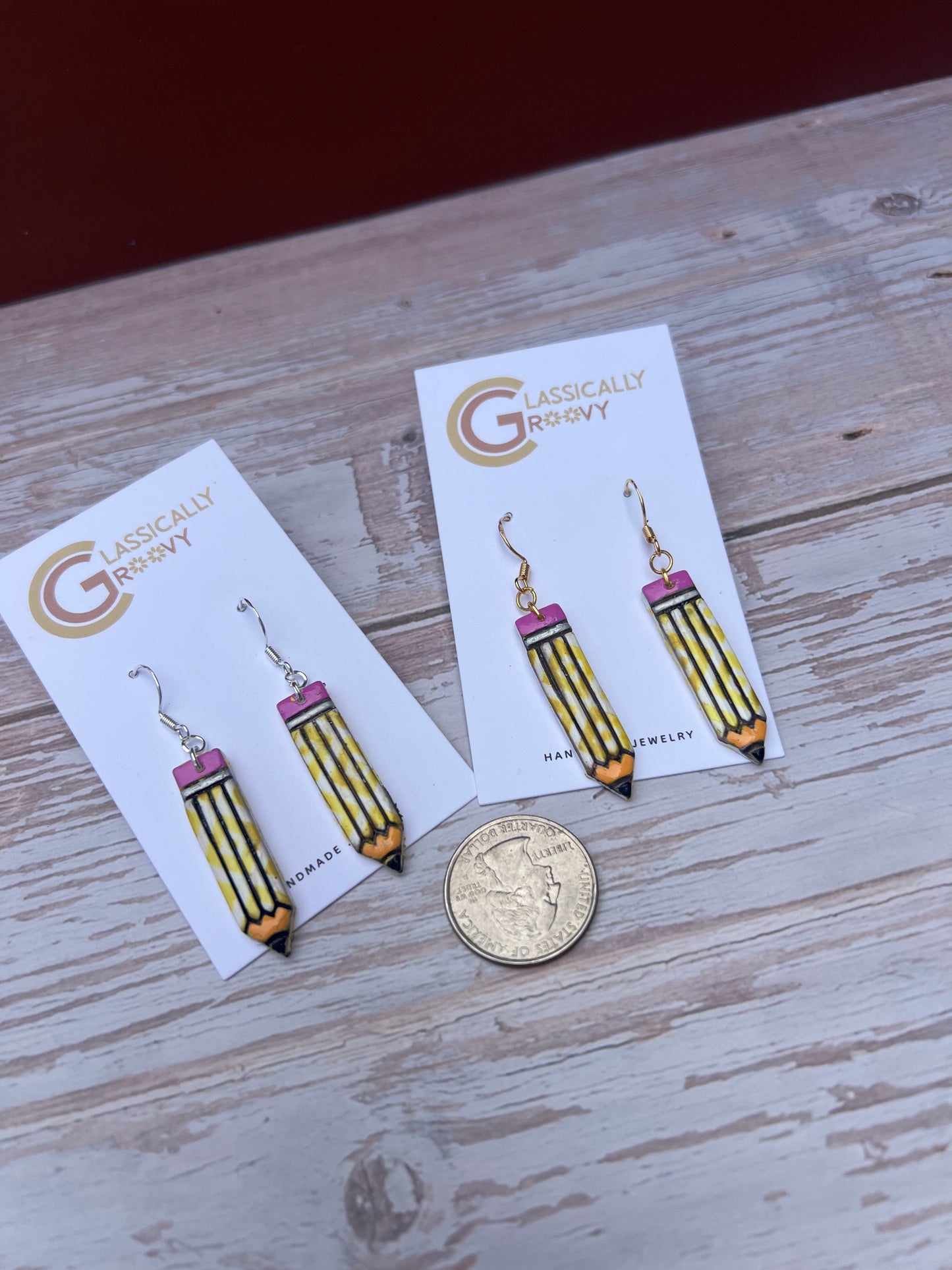 Pencil Dangle Earrings