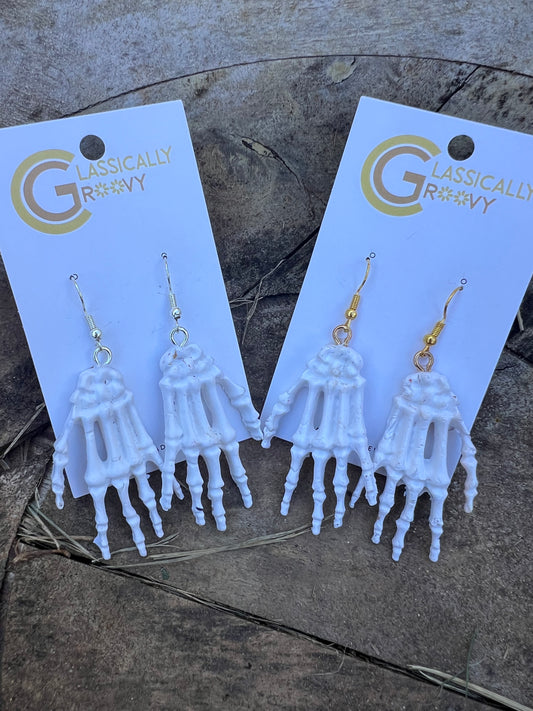 Skeleton Hand Earrings