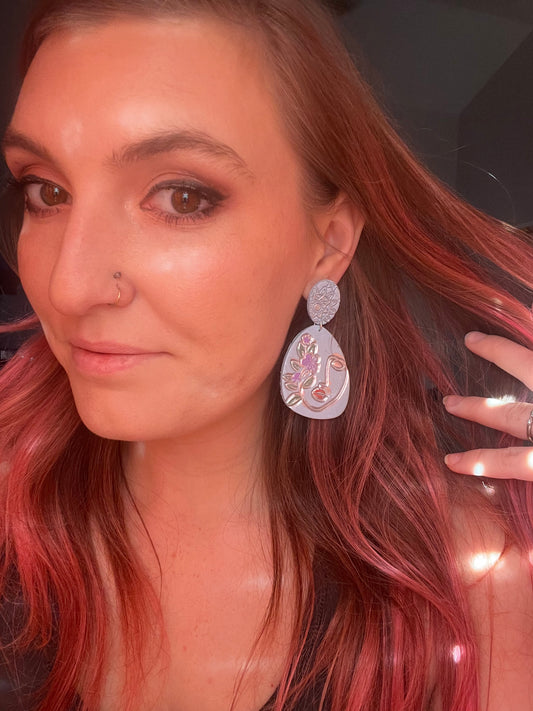 Handpainted Face Earrings