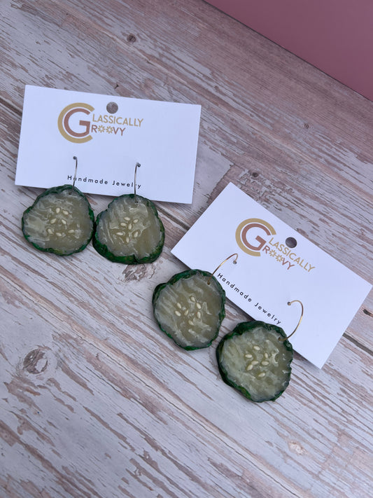 Pickle Chip Hoops