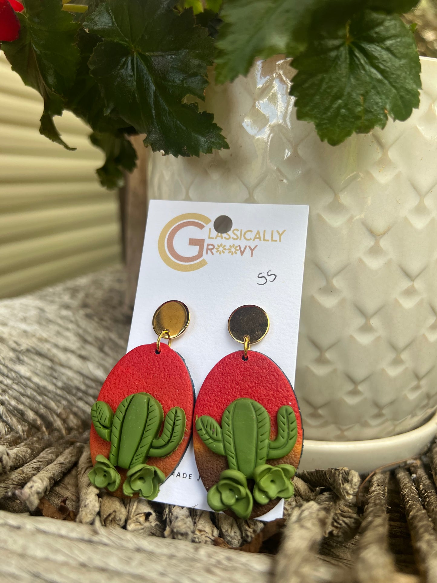 Cactus Landscape Earrings