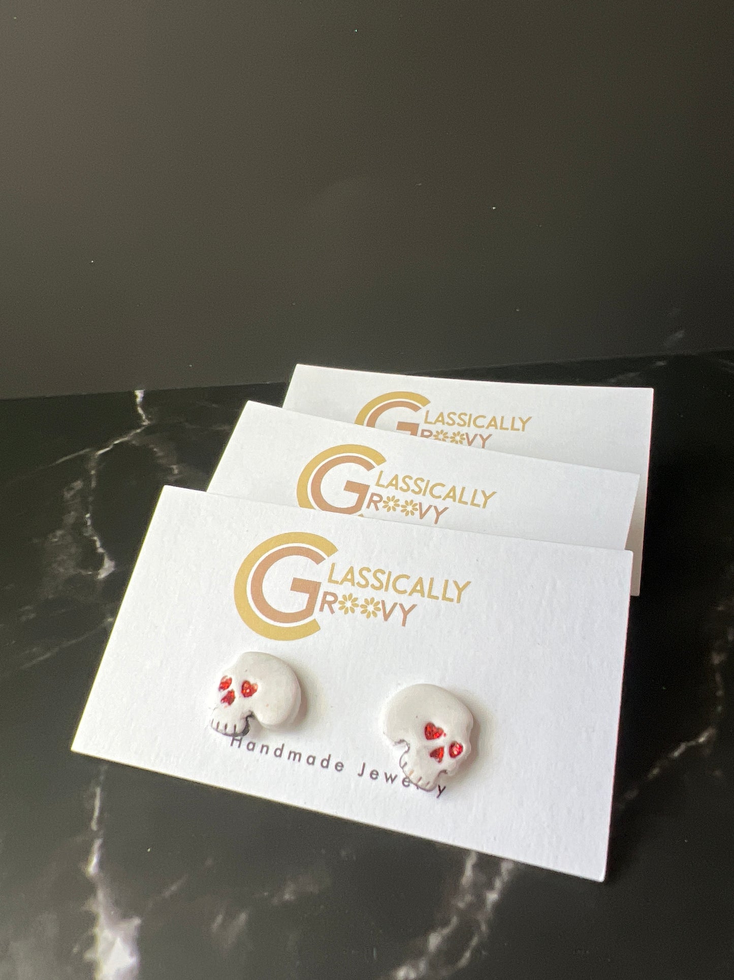 Heart Skull Studs