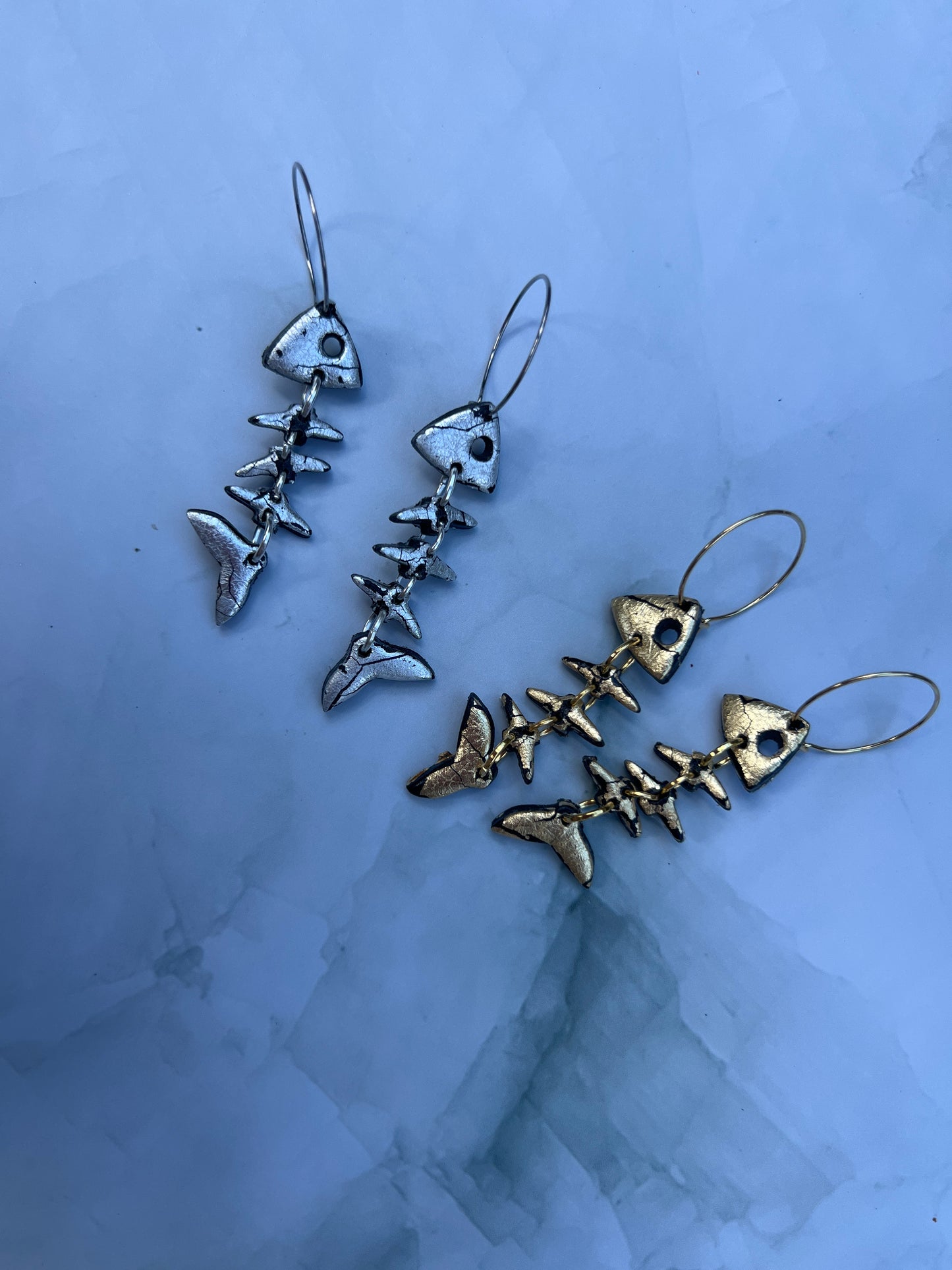 Faux Metal Fish Hoops