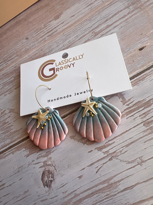 Seashell Hoops
