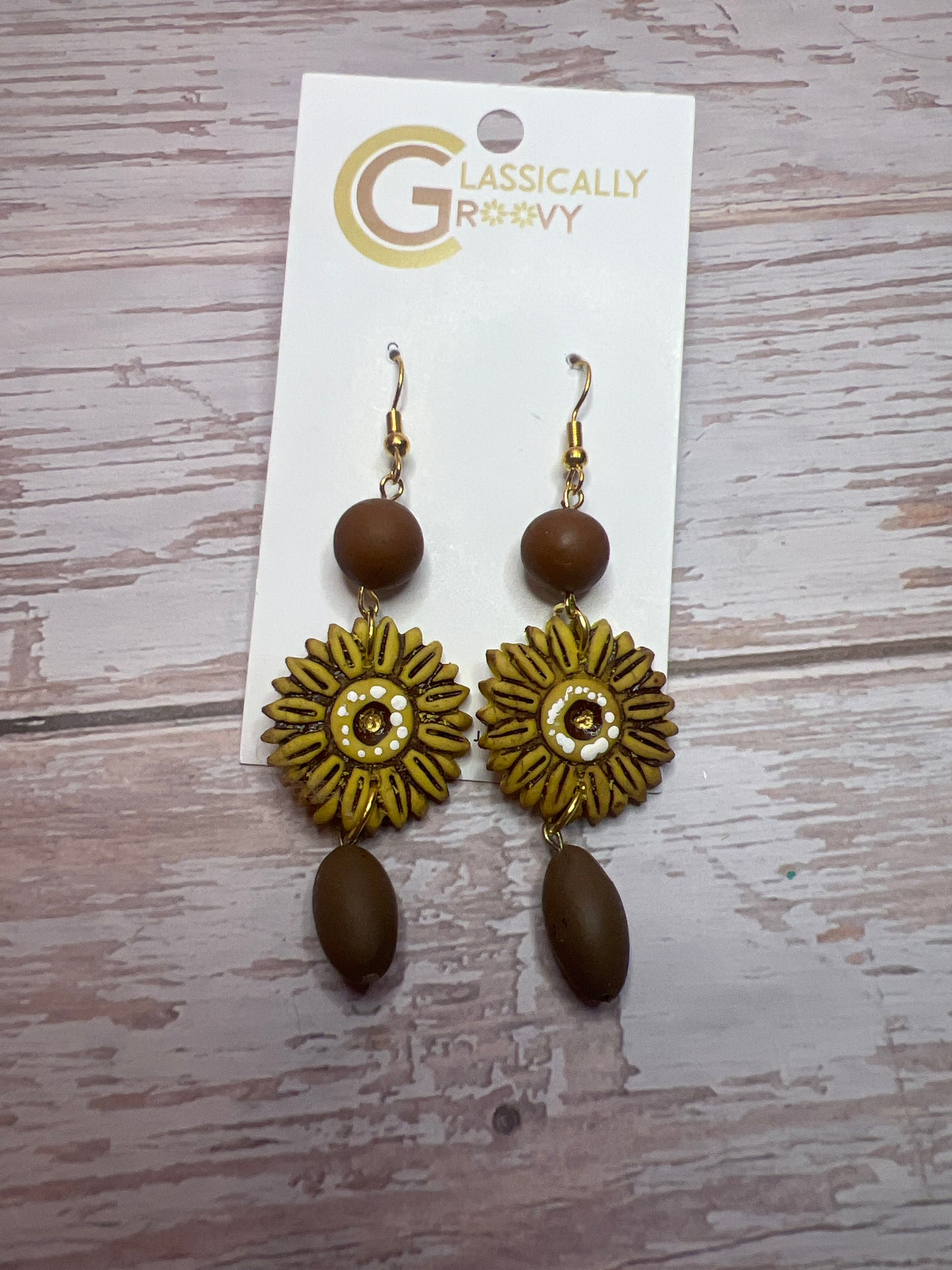 Rustic Sunflower Earrings