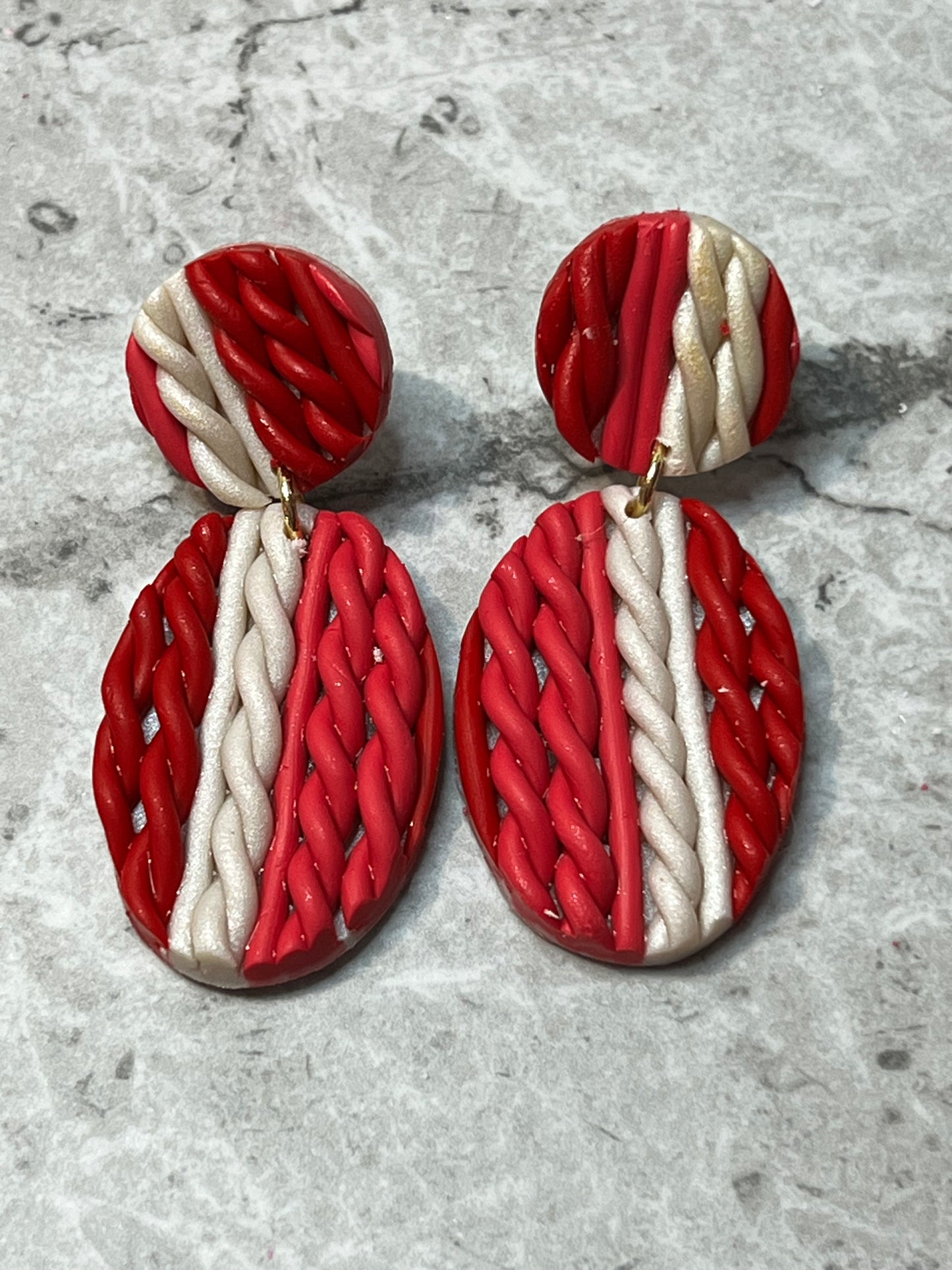 Knitted Oval Earrings