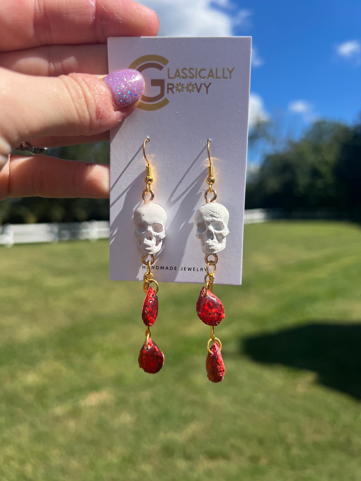 Skull/ Blood Dangles