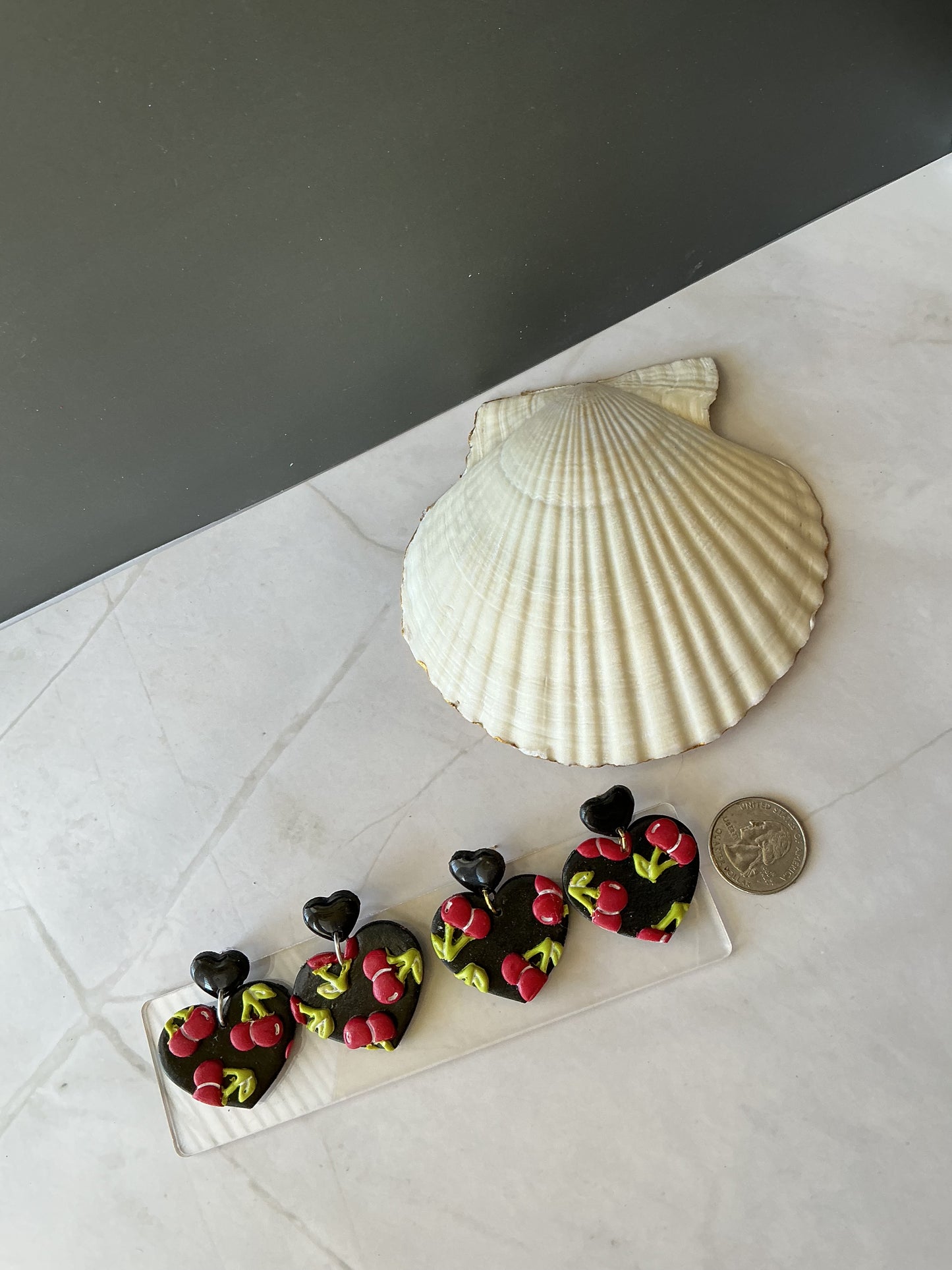 Cherry Heart Earrings