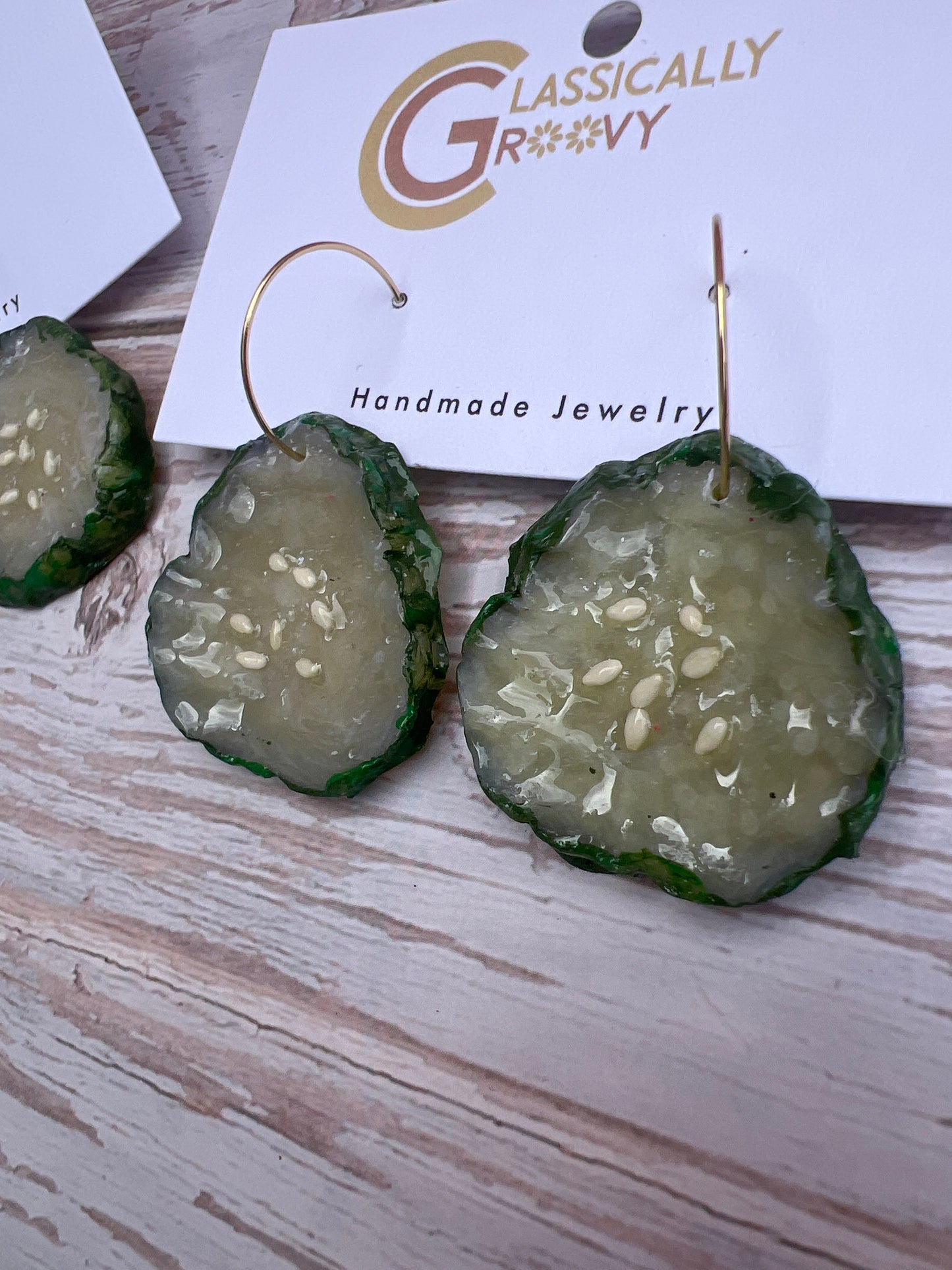 Pickle Chip Hoops