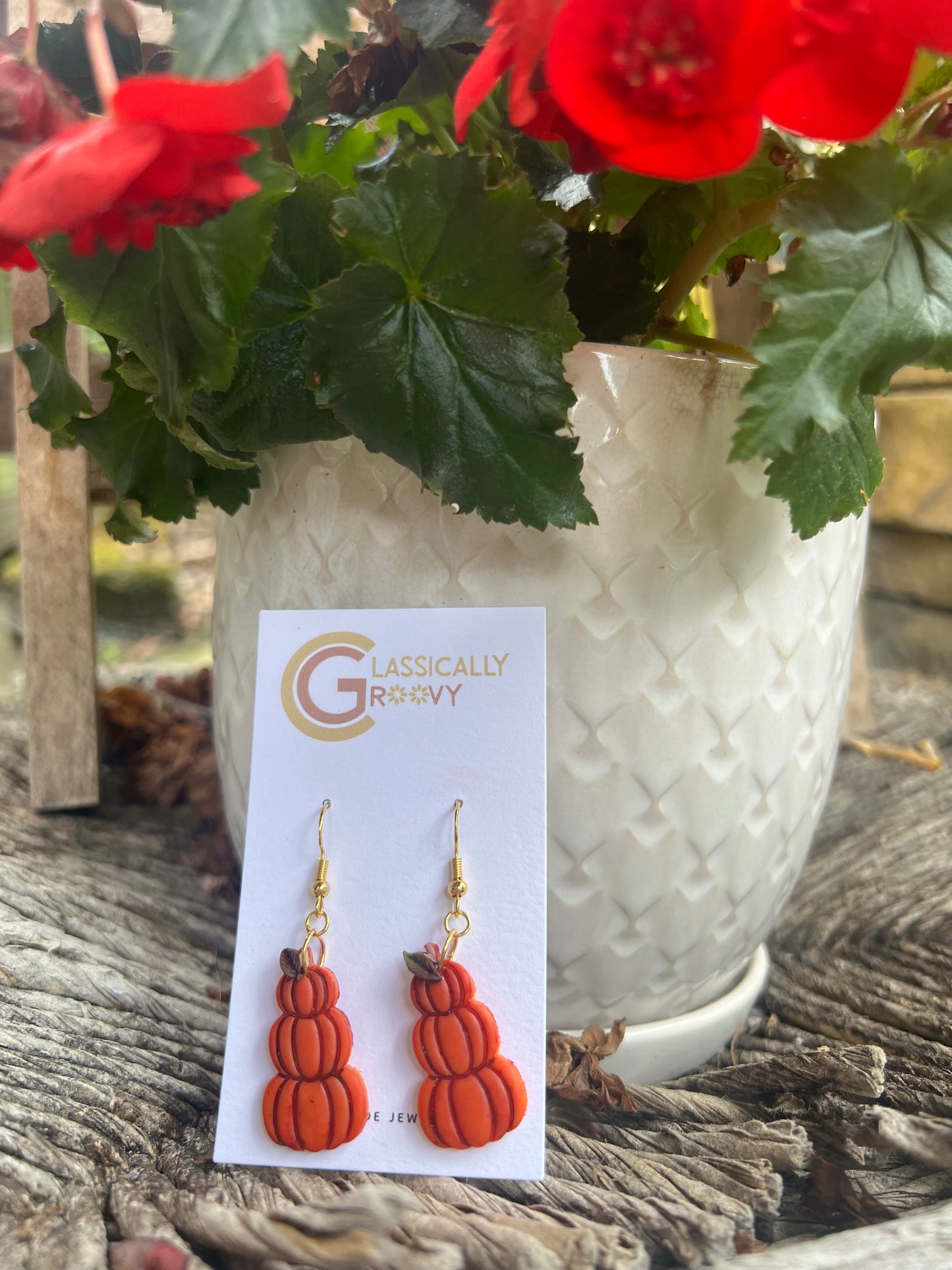 Stacked Pumpkin Earrings