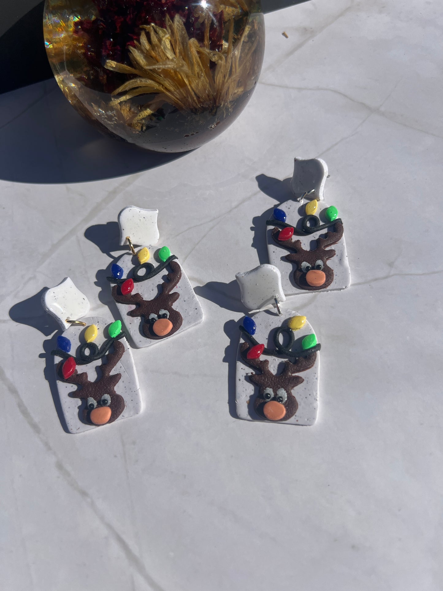 Reindeer Light Earrings