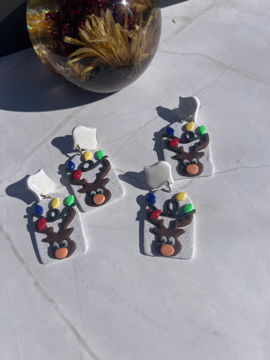 Reindeer Light Earrings