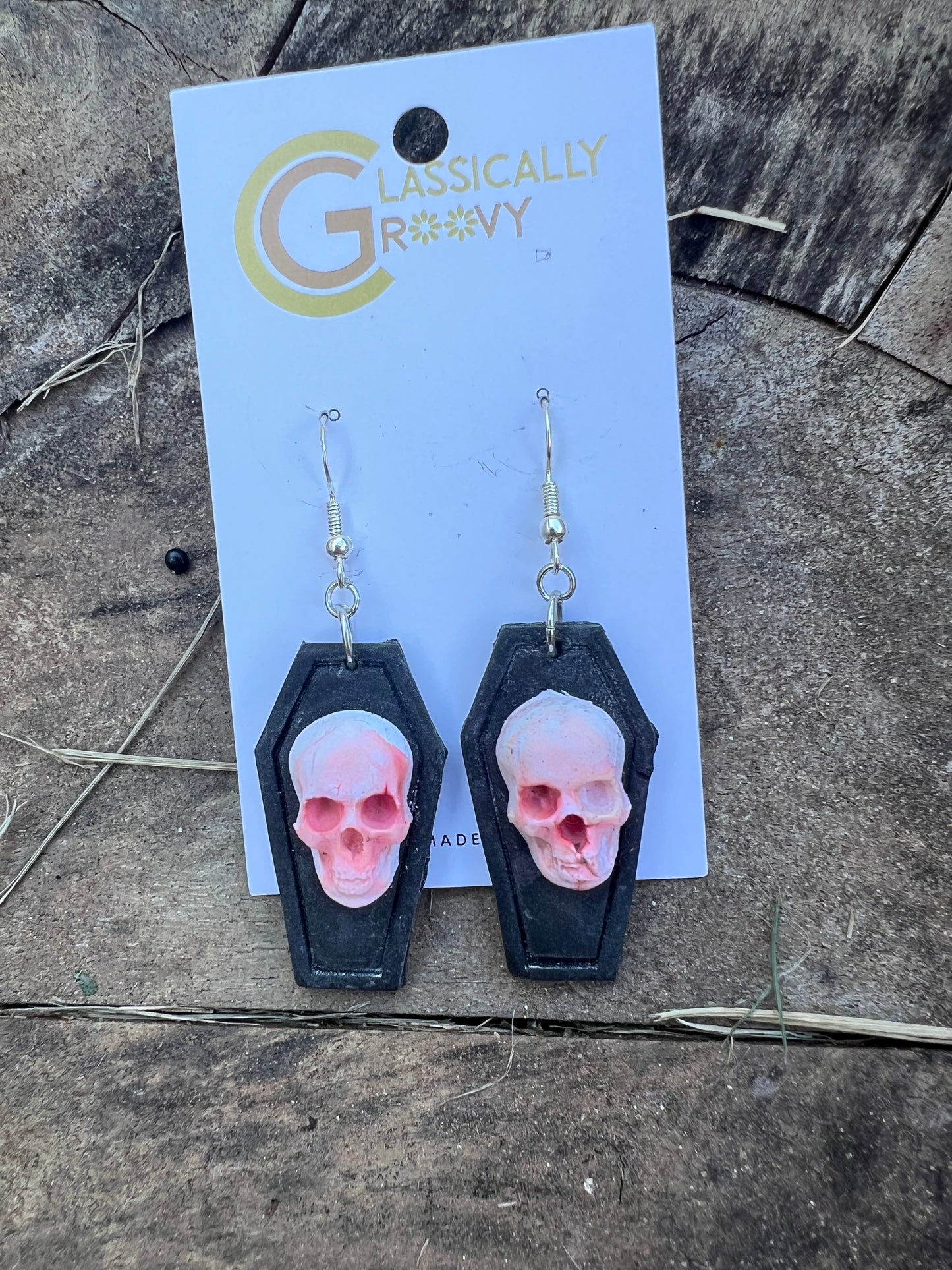 Bleeding Skull Earrings