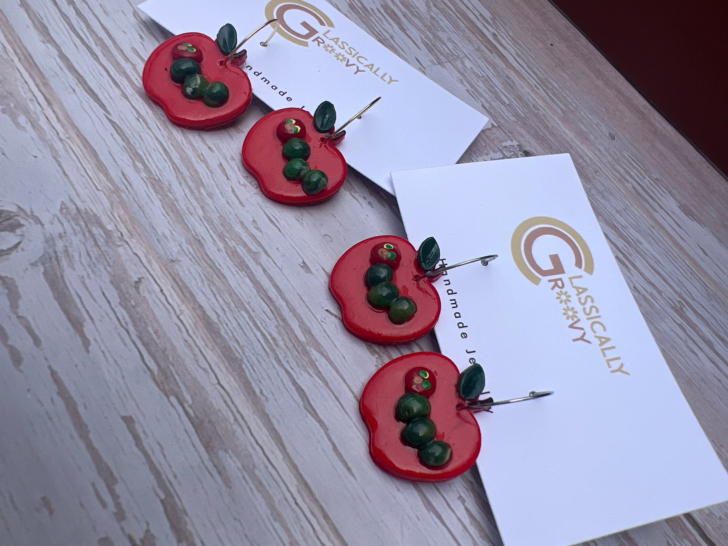 Apple & Caterpillar Earrings
