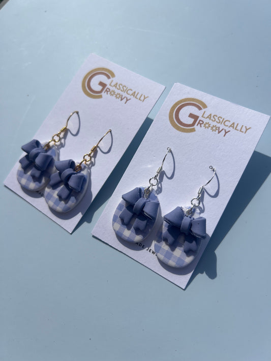Periwinkle Egg Earrings