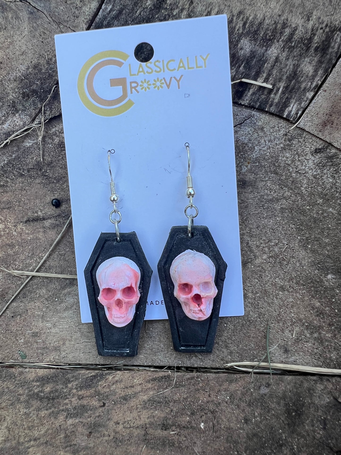 Bleeding Skull Earrings