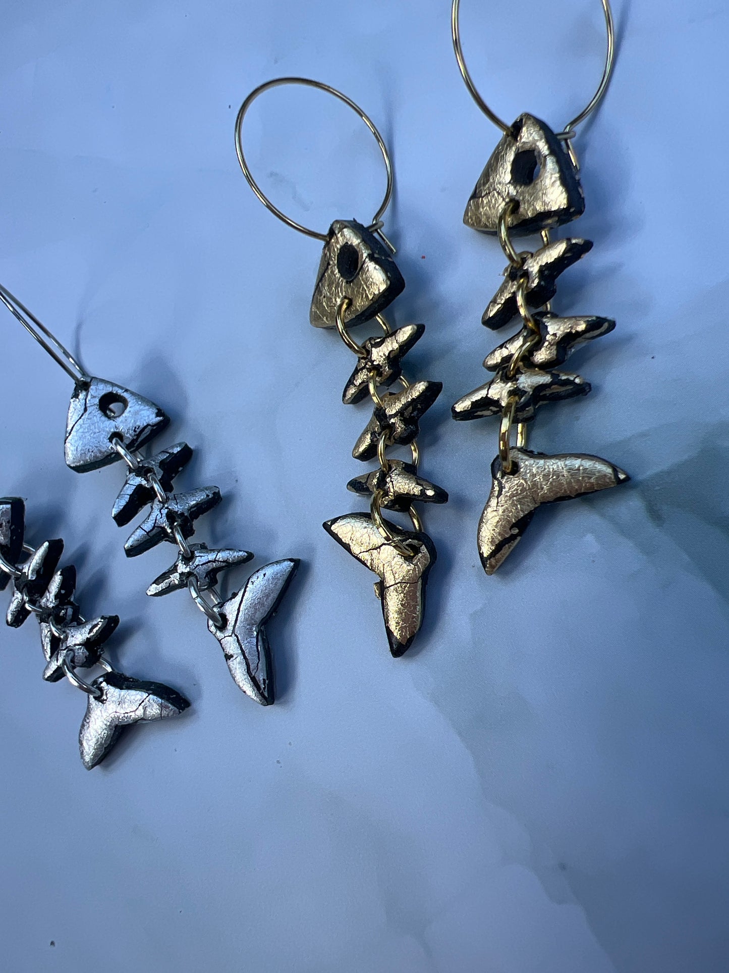 Faux Metal Fish Hoops