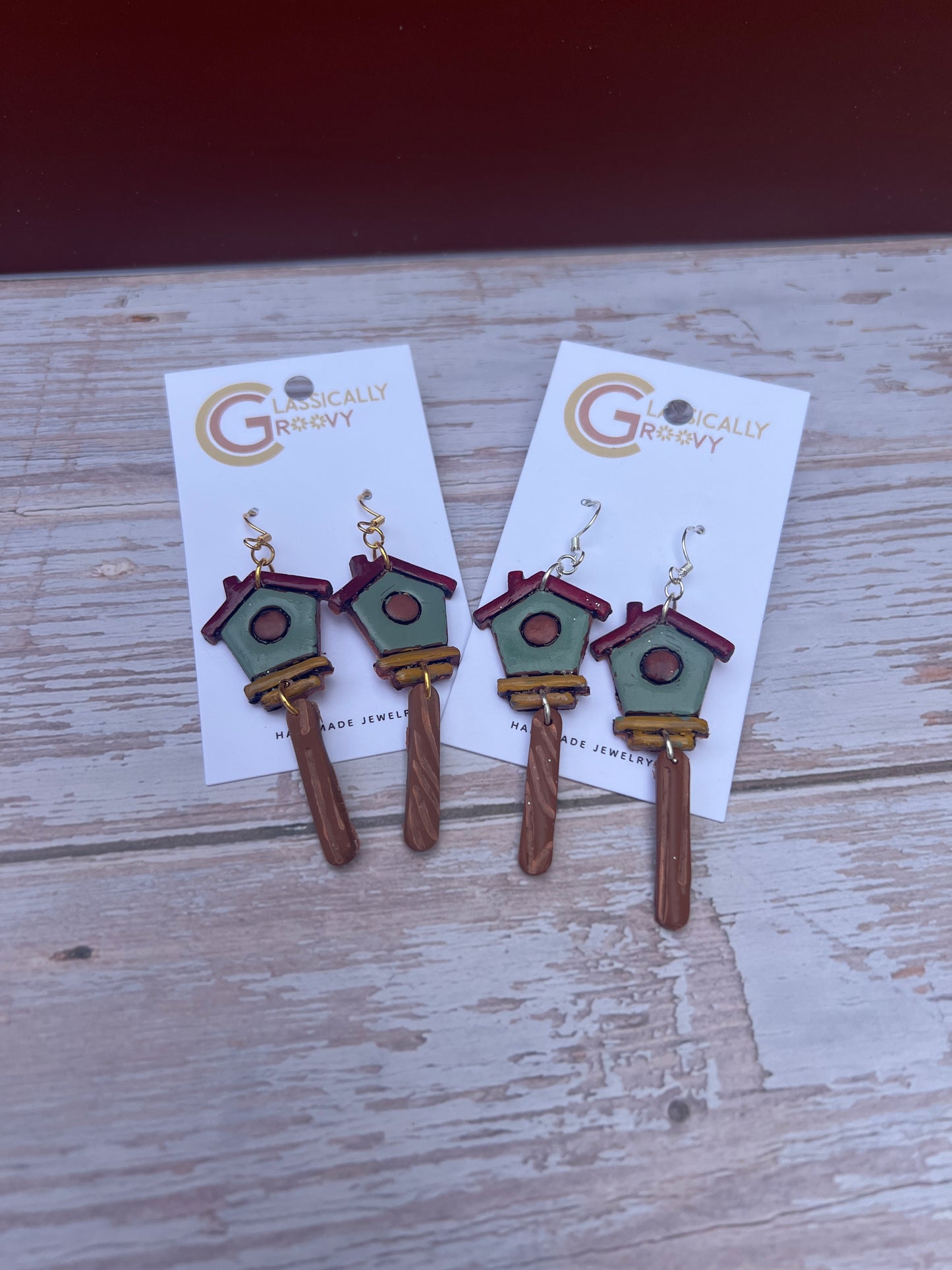 Bird House Earrings