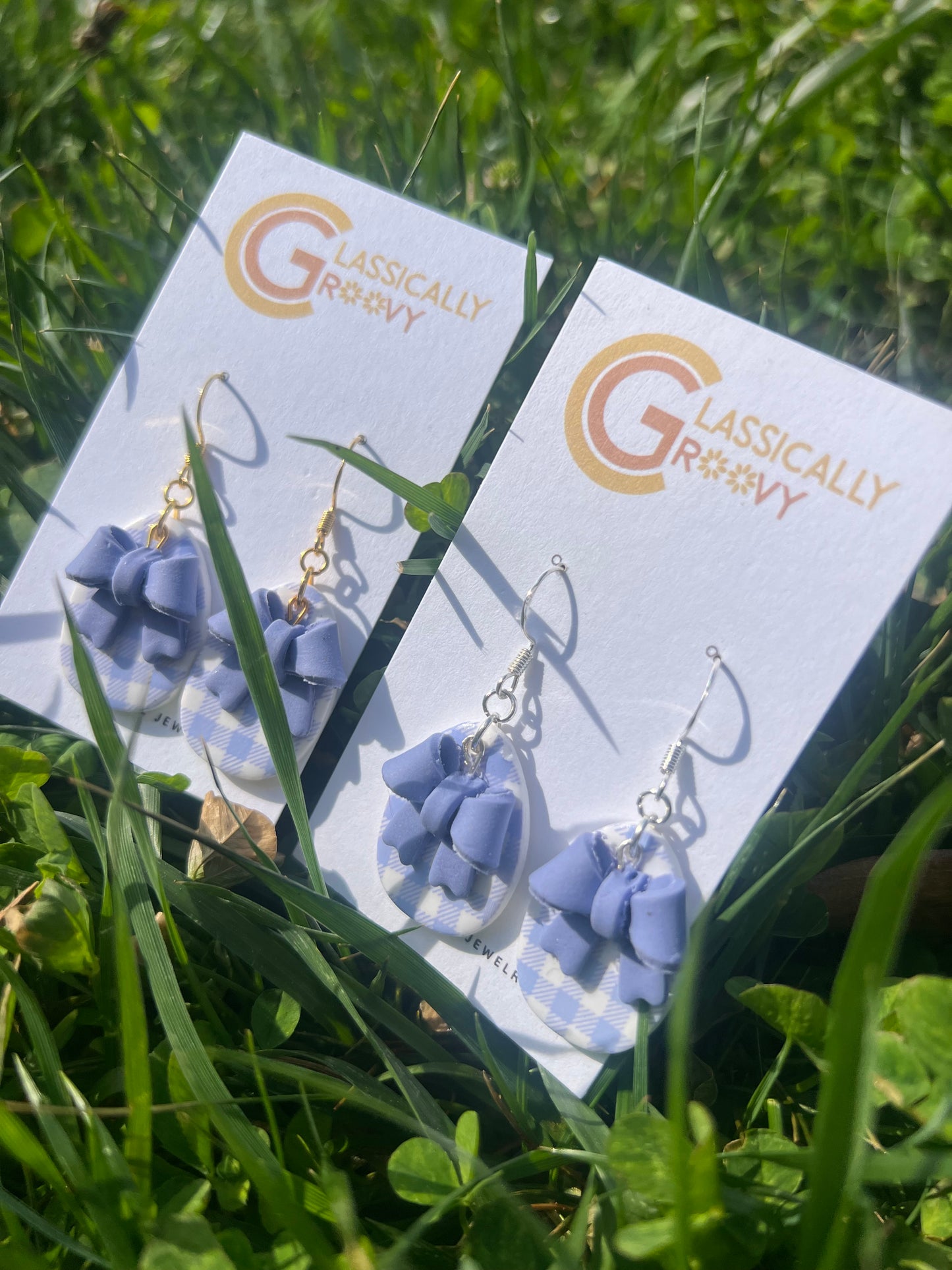 Periwinkle Egg Earrings