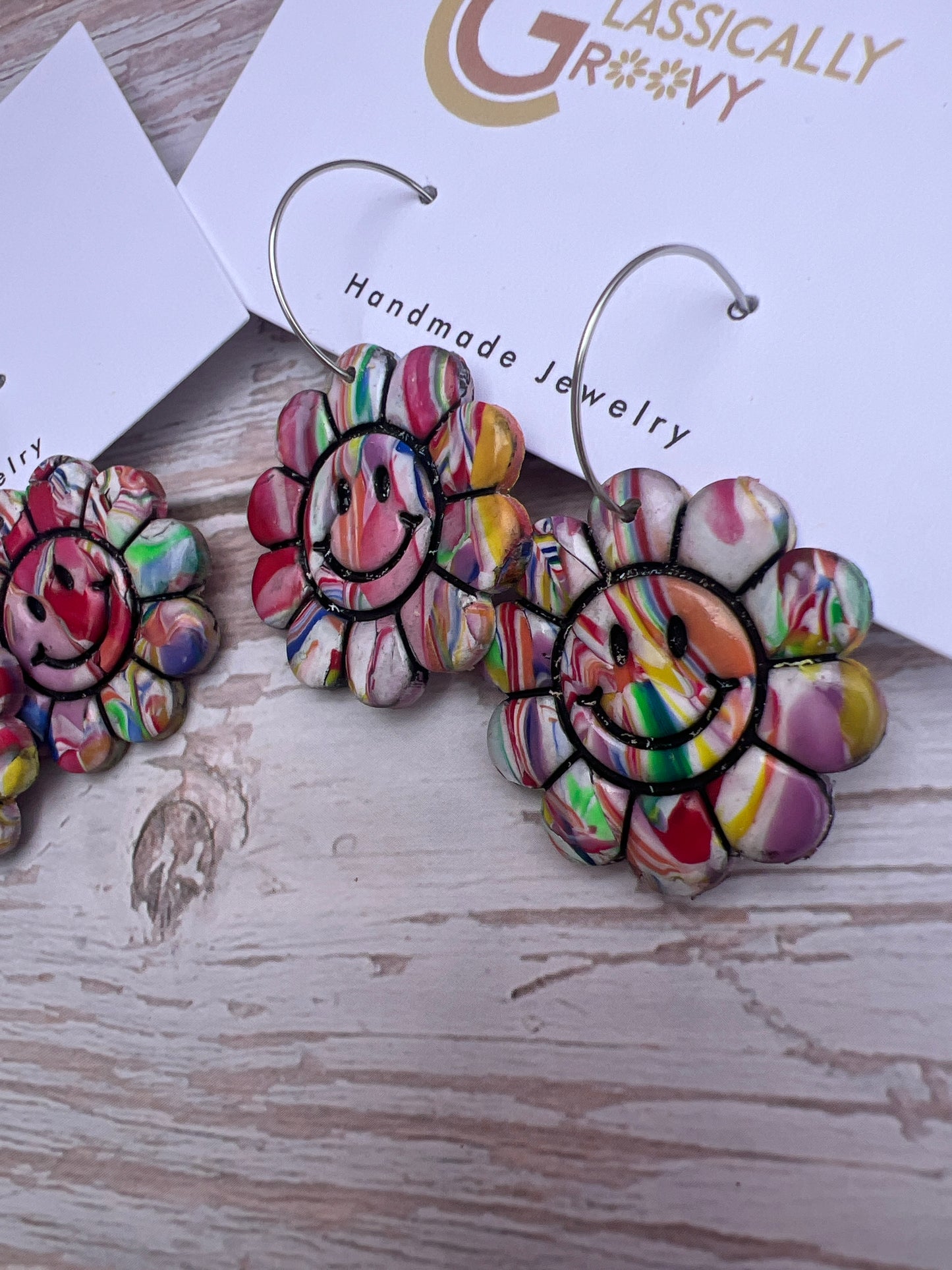 Groovy Flower Hoops
