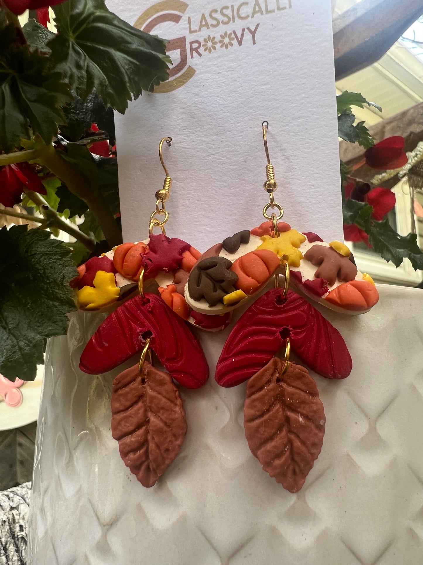 Fall Tear Drop Earrings