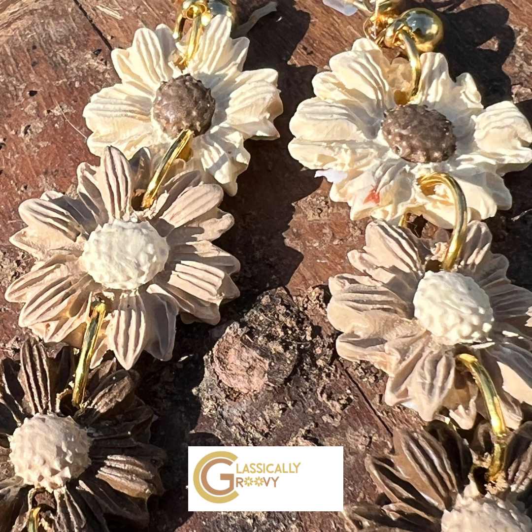 Chocolate Daisy Earrings