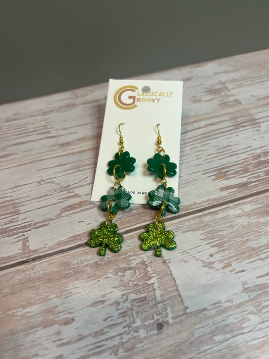 Triple Clover Earrings