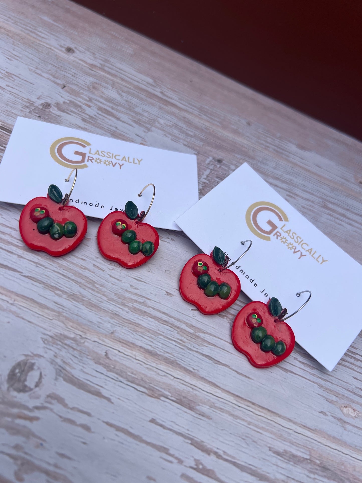 Apple & Caterpillar Earrings