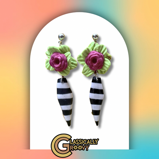 Beetlejuice Inspired Earrings