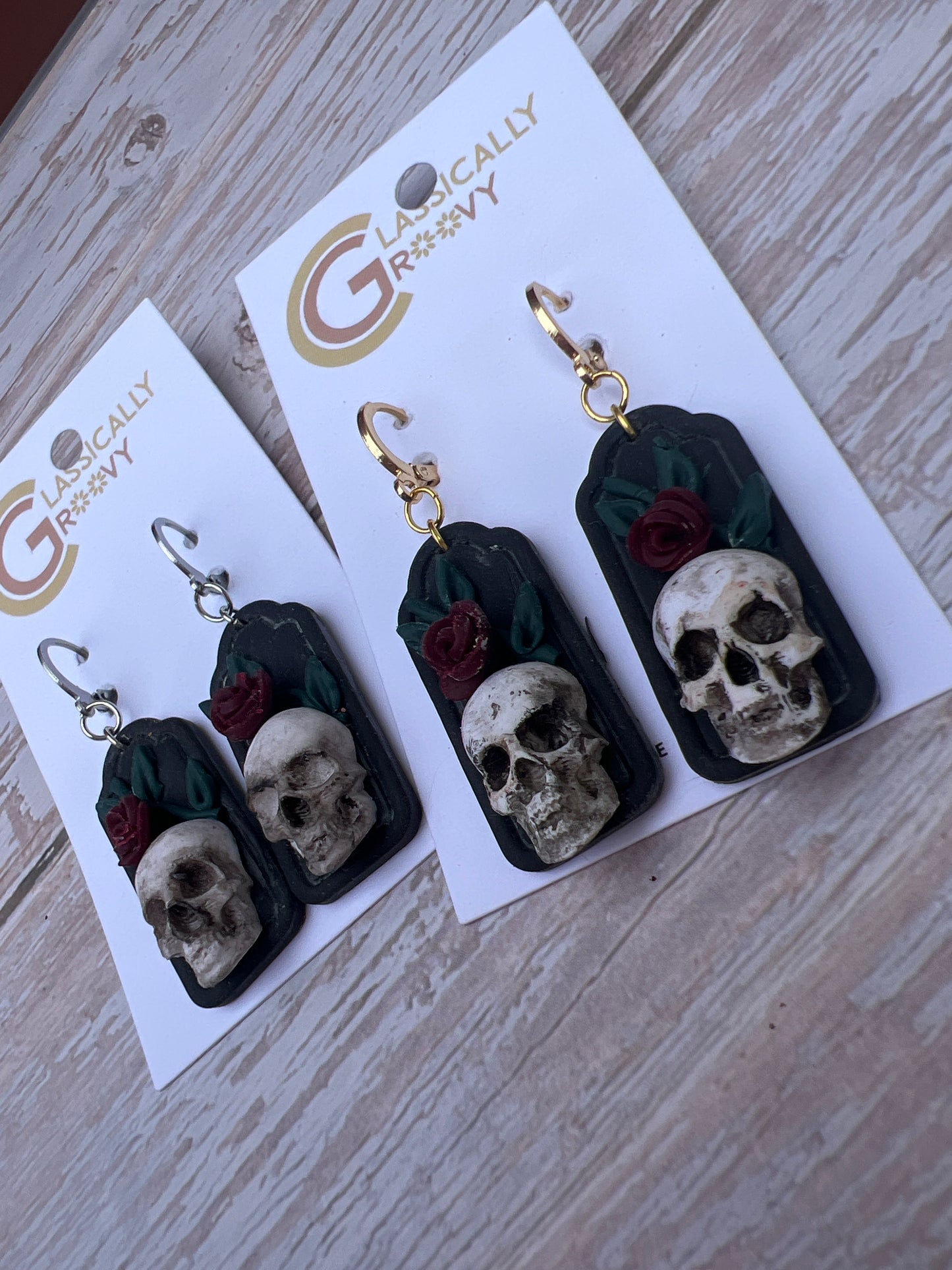 Skull Frame Earrings