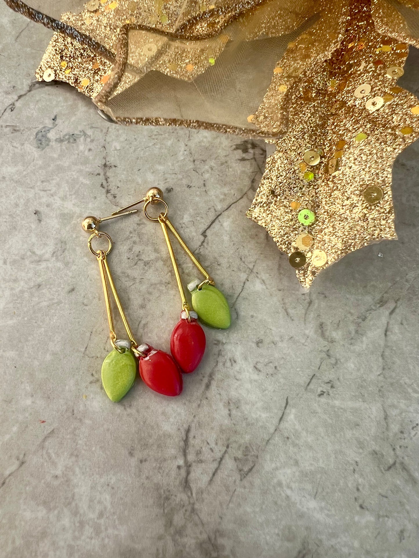 Christmas Lights Earrings