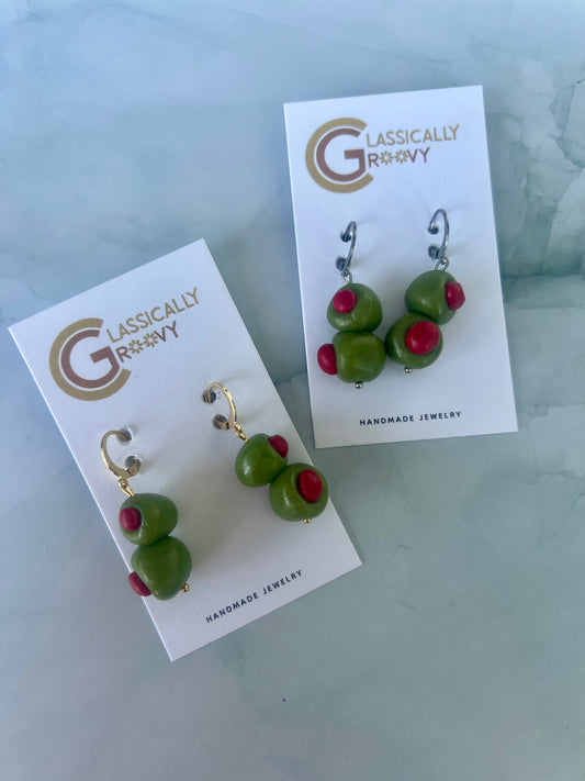 Double Olive Earrings