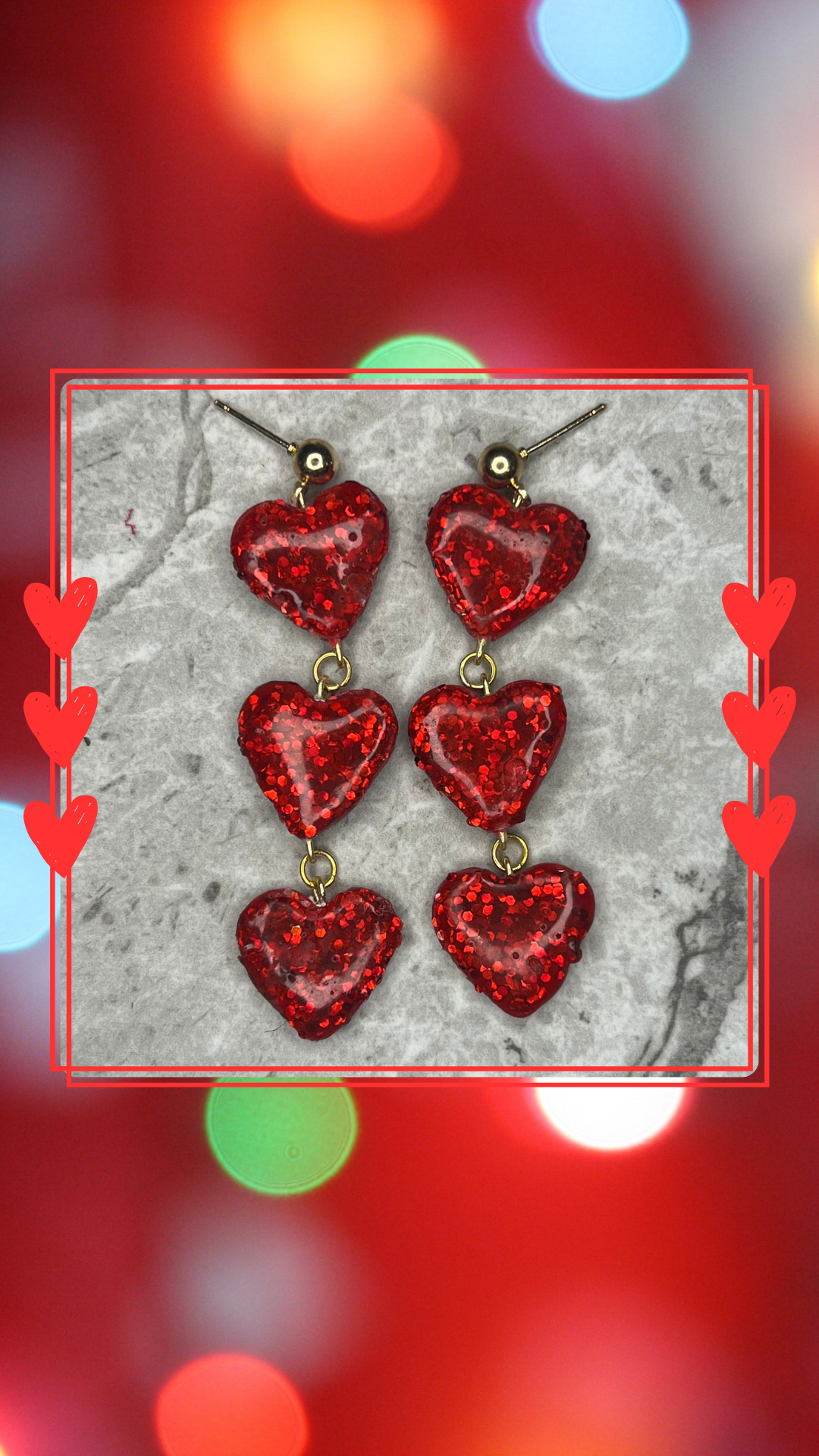 Red Heart Earrings