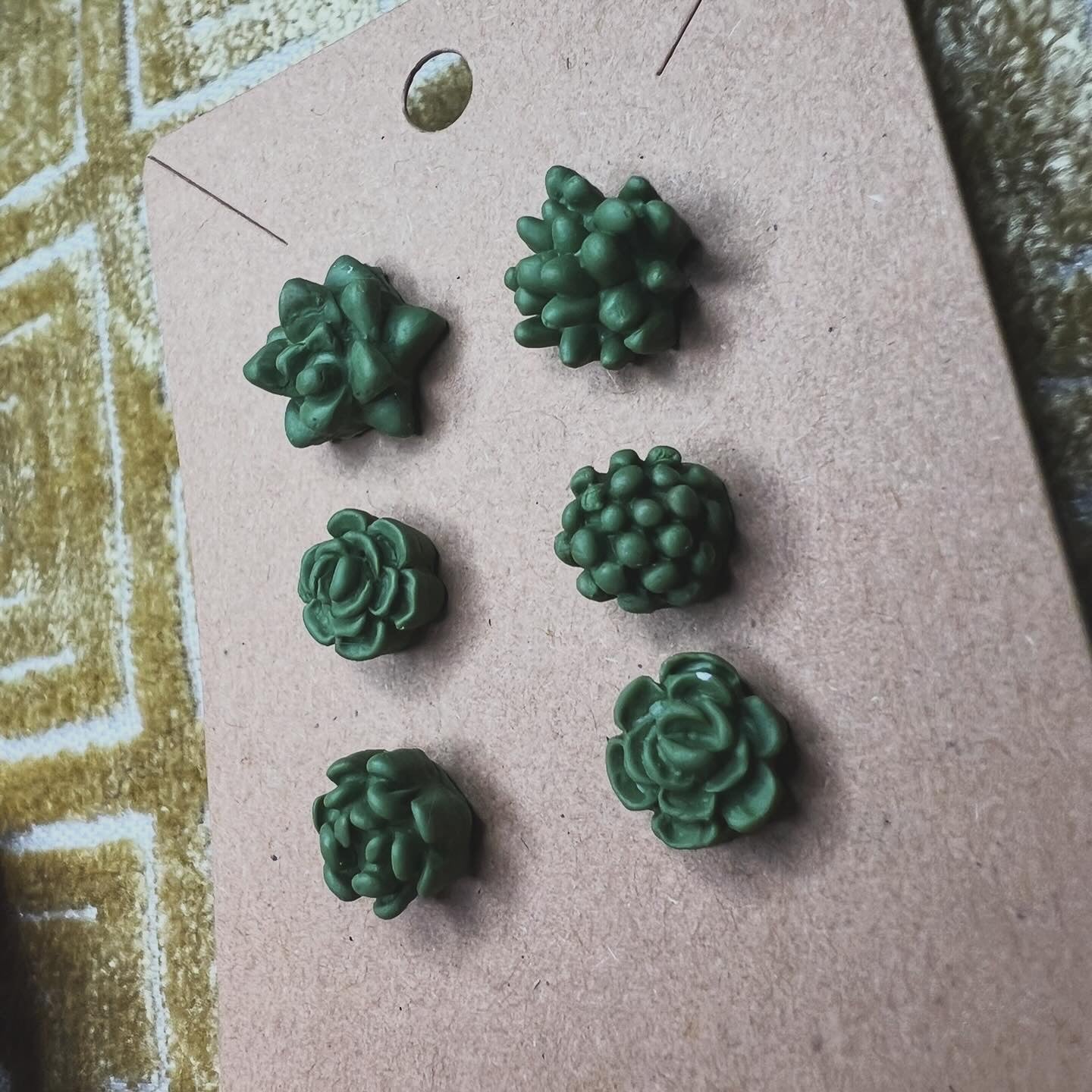 succulent clay earrings Succulent Stud Pack – Classically Groovy