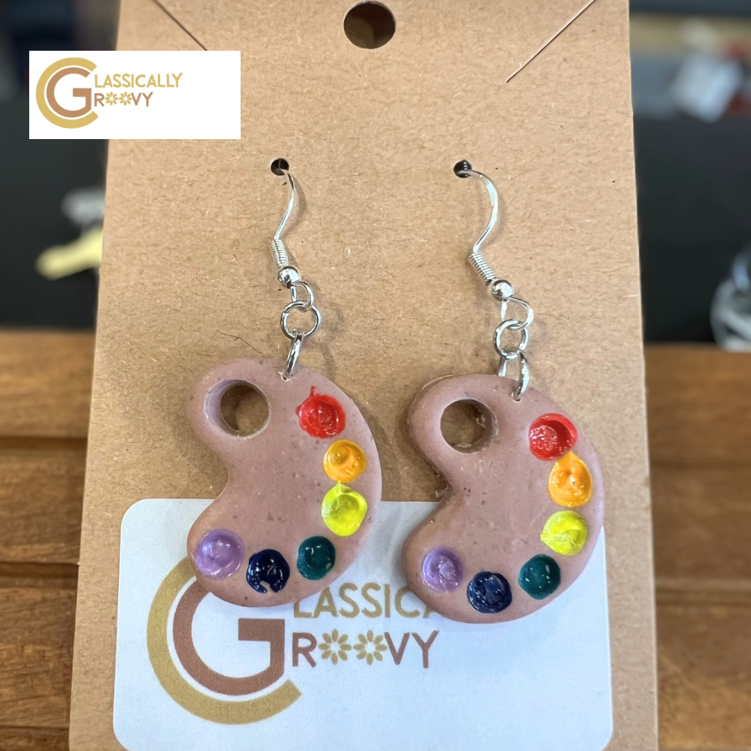 Paint Pallet Earrings