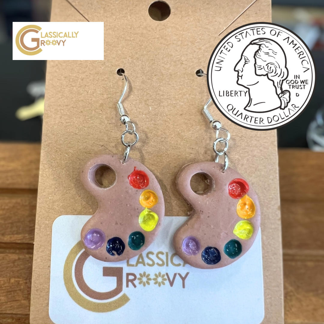 Paint Pallet Earrings