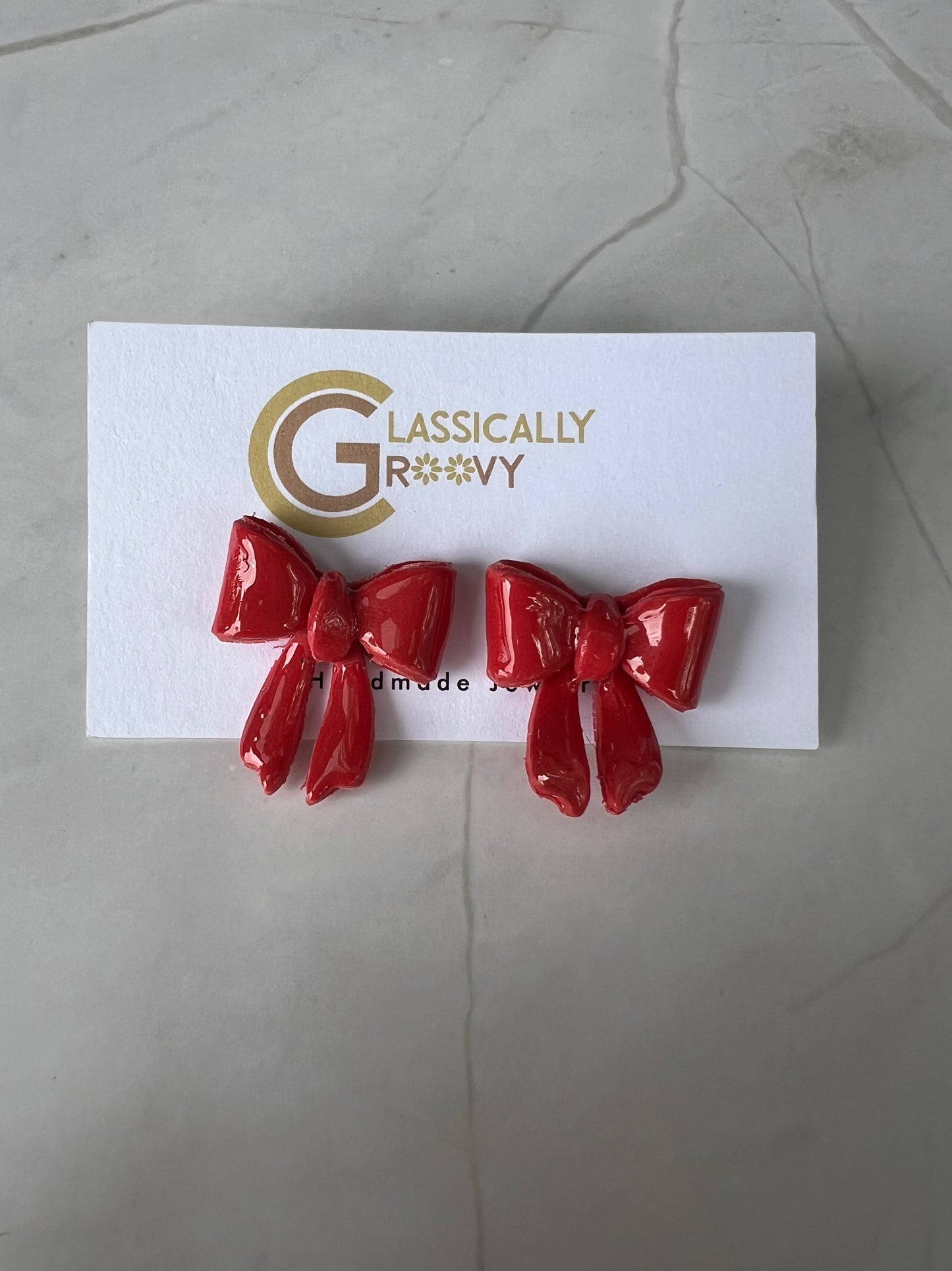 Red Bow Studs