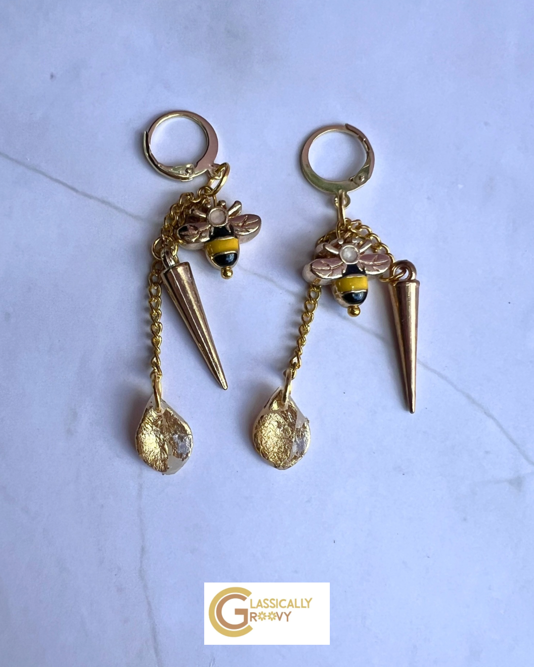 Bee-aded Dangle Earring