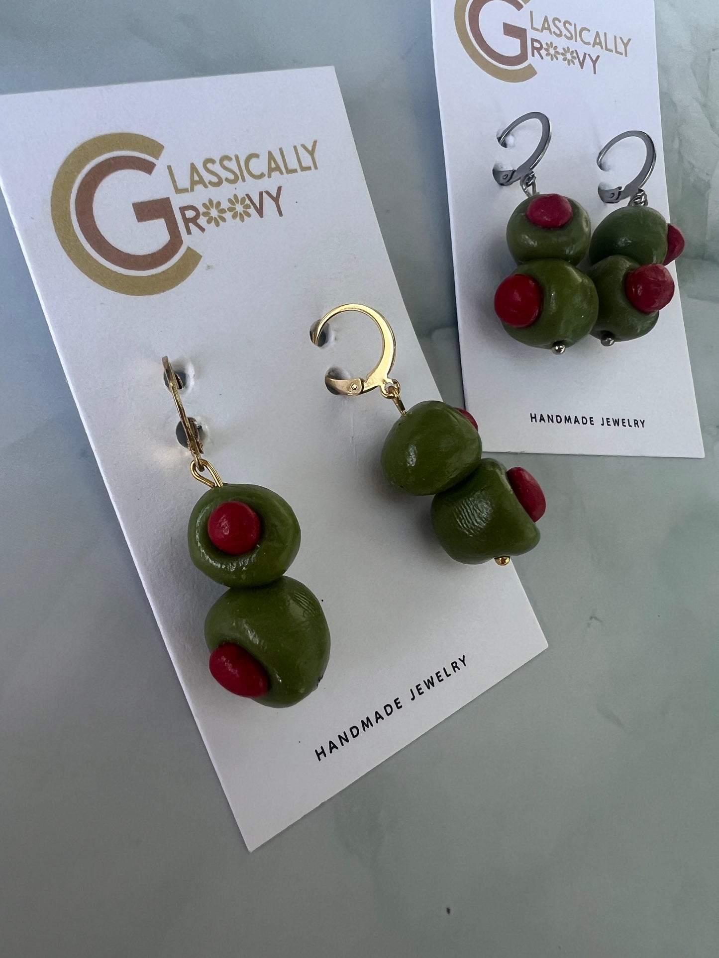 Double Olive Earrings