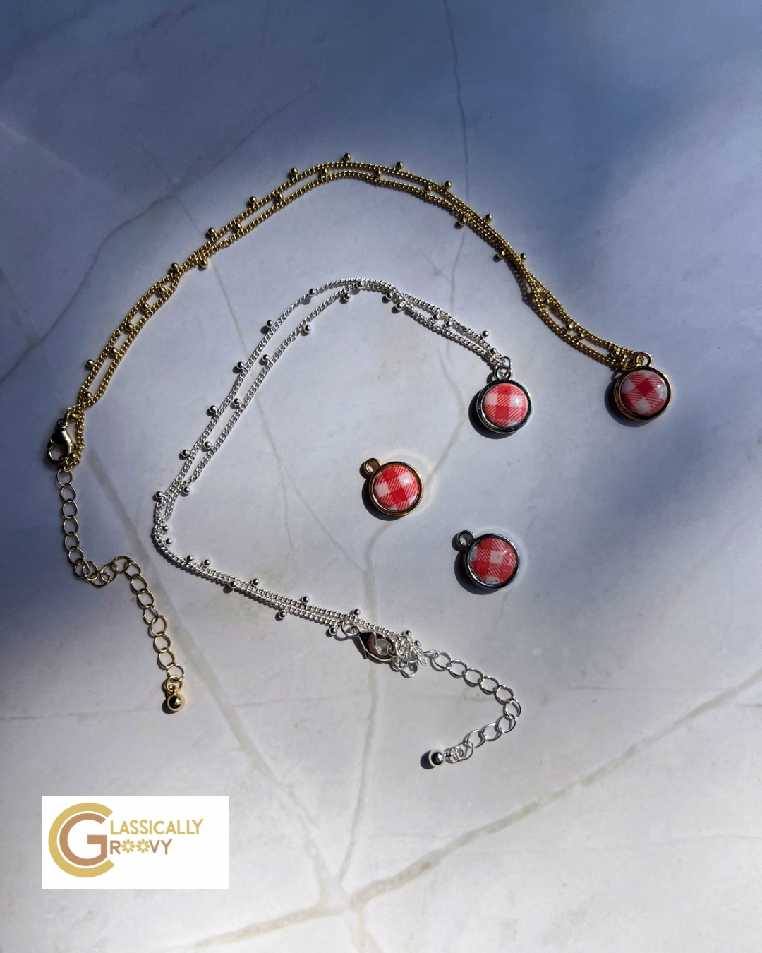 Red Plaid Necklaces